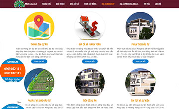 Web LandingPage bất động sản - mua bán nhà đất miataland