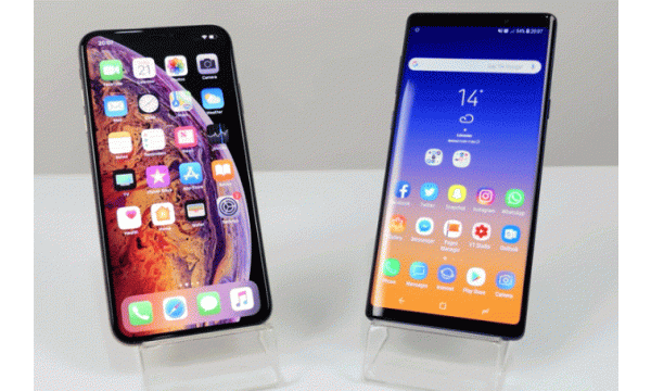 thoi gian dung pin iphone xs max thua galaxy note9